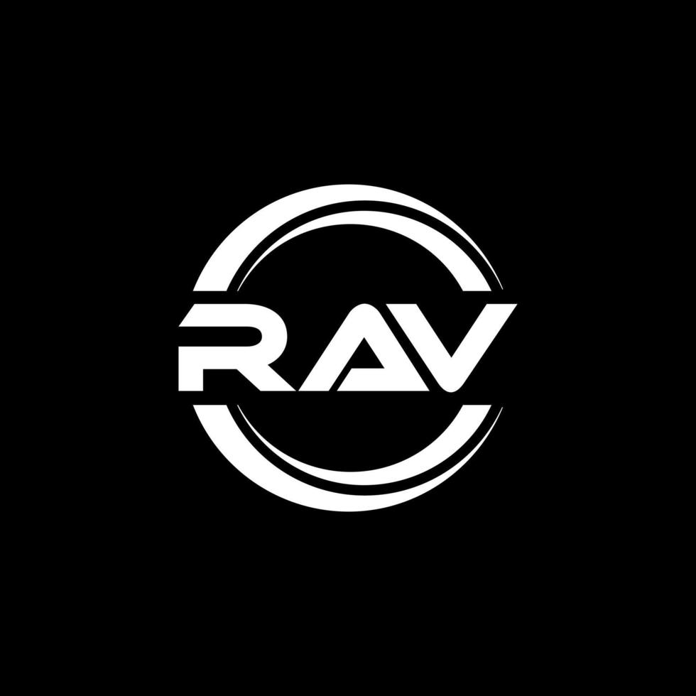 ravo brief logo ontwerp in illustratie. vector logo, schoonschrift ontwerpen voor logo, poster, uitnodiging, enz.