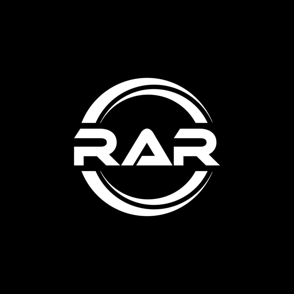 rar brief logo ontwerp in illustratie. vector logo, schoonschrift ontwerpen voor logo, poster, uitnodiging, enz.