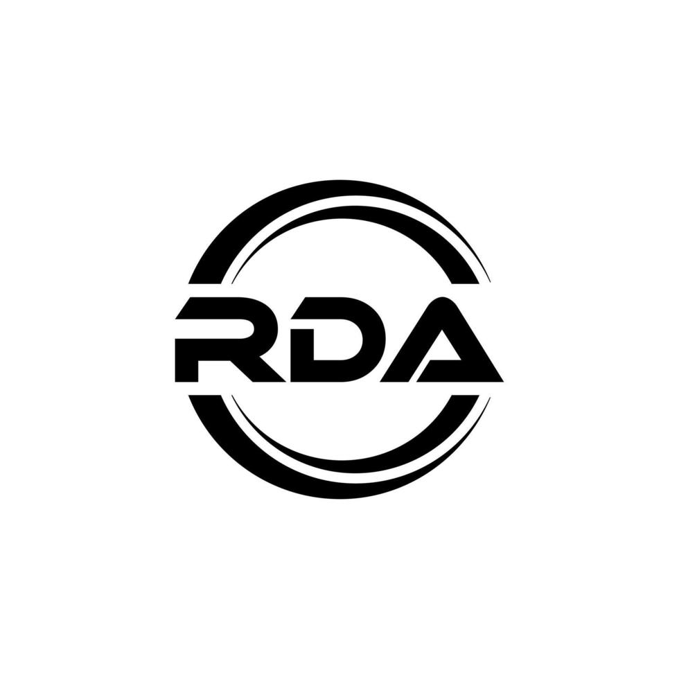 rda brief logo ontwerp in illustratie. vector logo, schoonschrift ontwerpen voor logo, poster, uitnodiging, enz.