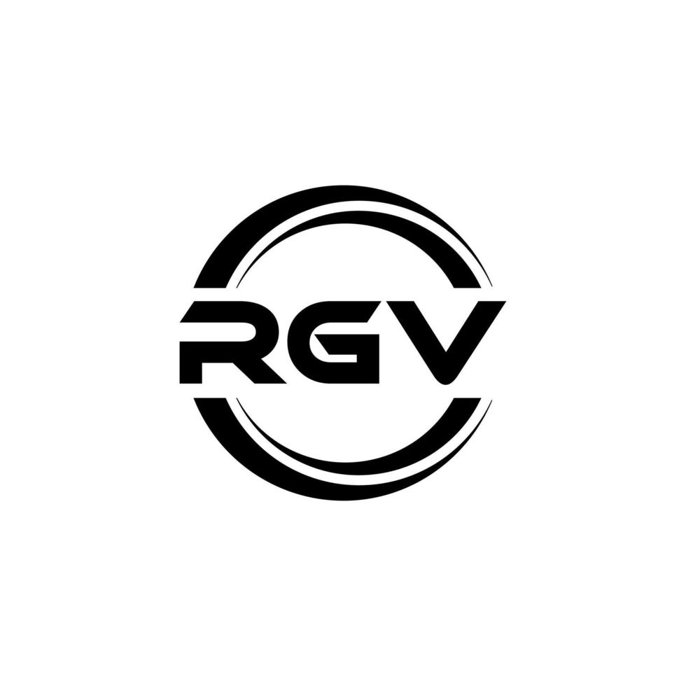 rgv brief logo ontwerp in illustratie. vector logo, schoonschrift ontwerpen voor logo, poster, uitnodiging, enz.