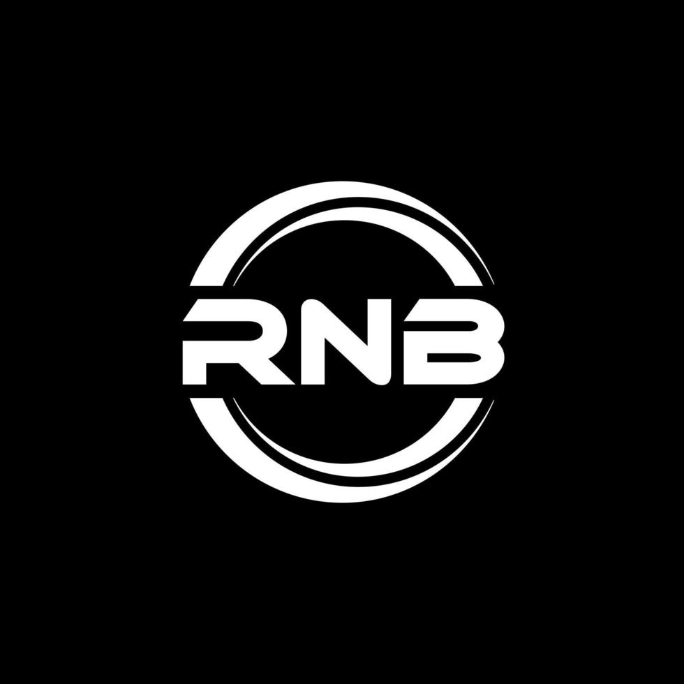 rnb brief logo ontwerp in illustratie. vector logo, schoonschrift ontwerpen voor logo, poster, uitnodiging, enz.