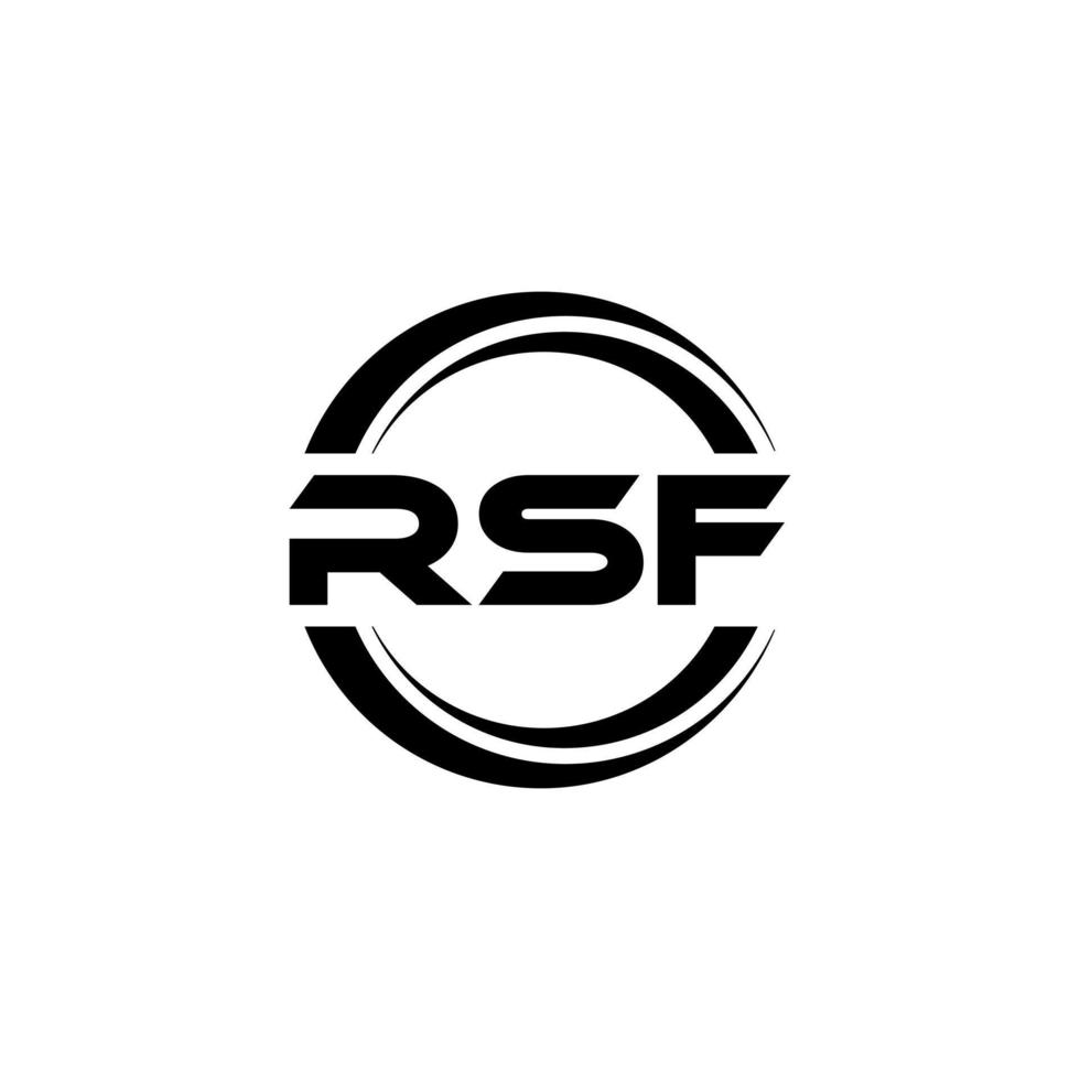 rsf brief logo ontwerp in illustratie. vector logo, schoonschrift ontwerpen voor logo, poster, uitnodiging, enz.