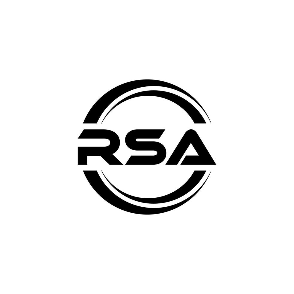 rsa brief logo ontwerp in illustratie. vector logo, schoonschrift ontwerpen voor logo, poster, uitnodiging, enz.