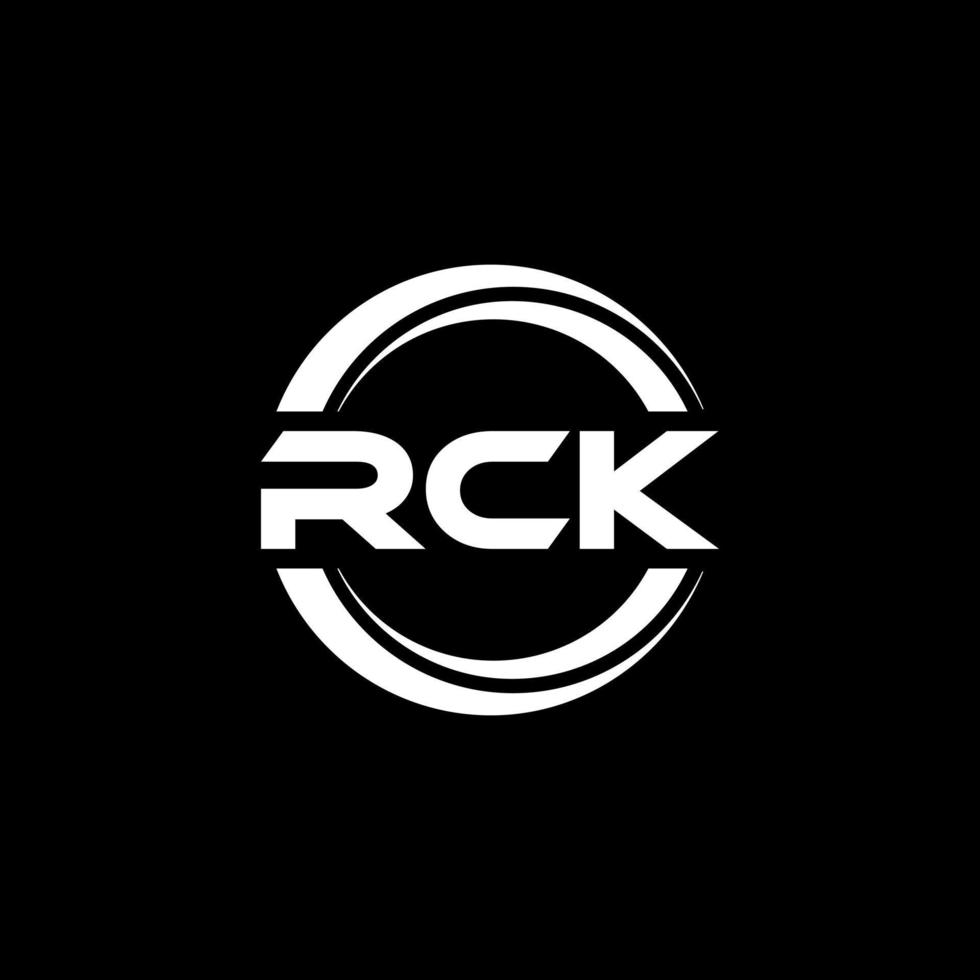 rck brief logo ontwerp in illustratie. vector logo, schoonschrift ontwerpen voor logo, poster, uitnodiging, enz.