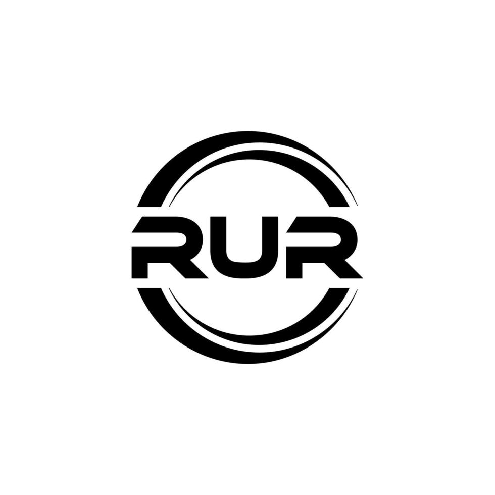 rur brief logo ontwerp in illustratie. vector logo, schoonschrift ontwerpen voor logo, poster, uitnodiging, enz.