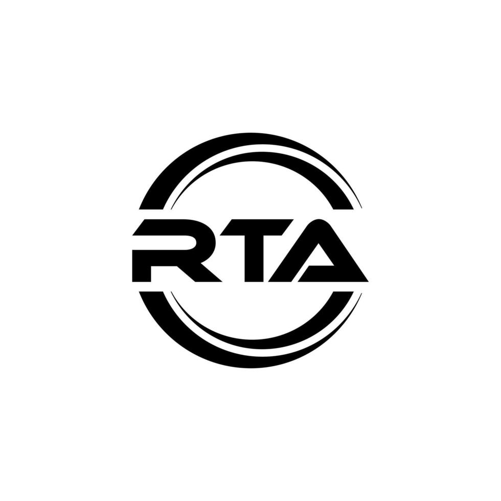 rta brief logo ontwerp in illustratie. vector logo, schoonschrift ontwerpen voor logo, poster, uitnodiging, enz.