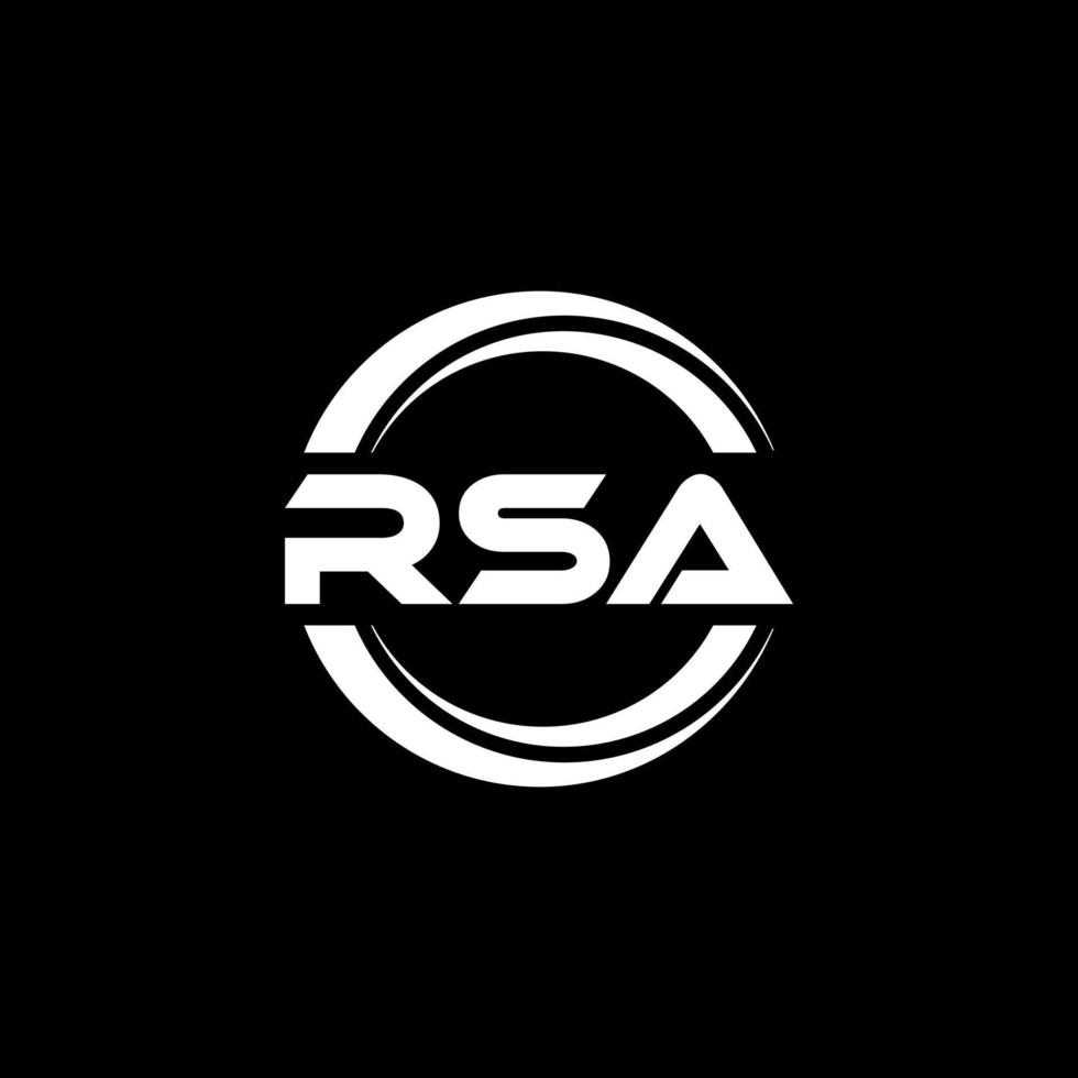 rsa brief logo ontwerp in illustratie. vector logo, schoonschrift ontwerpen voor logo, poster, uitnodiging, enz.