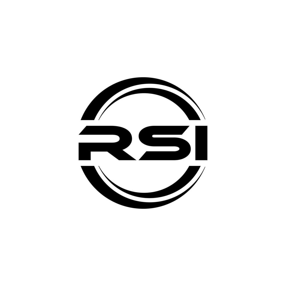 rsi brief logo ontwerp in illustratie. vector logo, schoonschrift ontwerpen voor logo, poster, uitnodiging, enz.