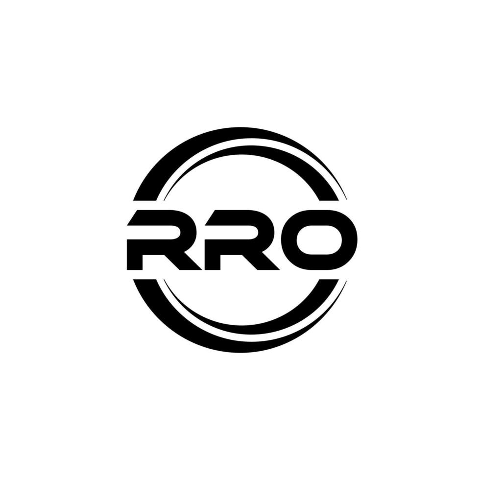 rro brief logo ontwerp in illustratie. vector logo, schoonschrift ontwerpen voor logo, poster, uitnodiging, enz.