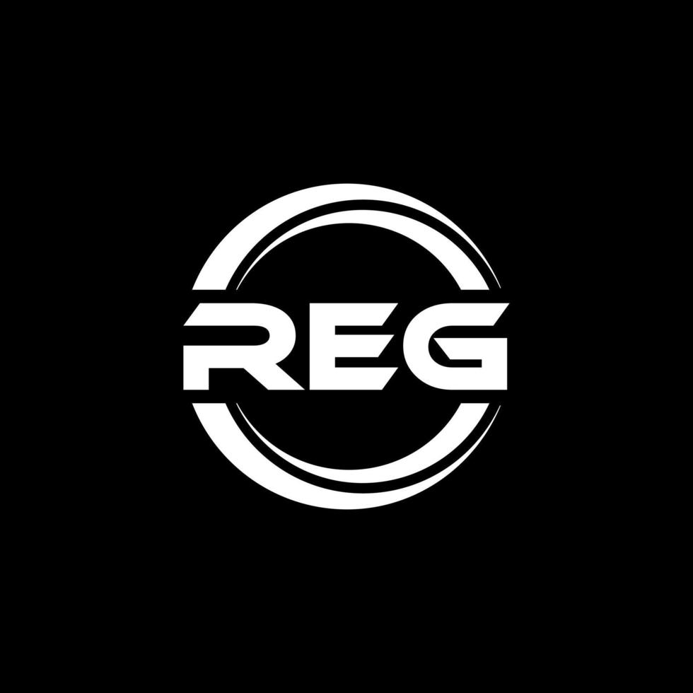 reg brief logo ontwerp in illustratie. vector logo, schoonschrift ontwerpen voor logo, poster, uitnodiging, enz.