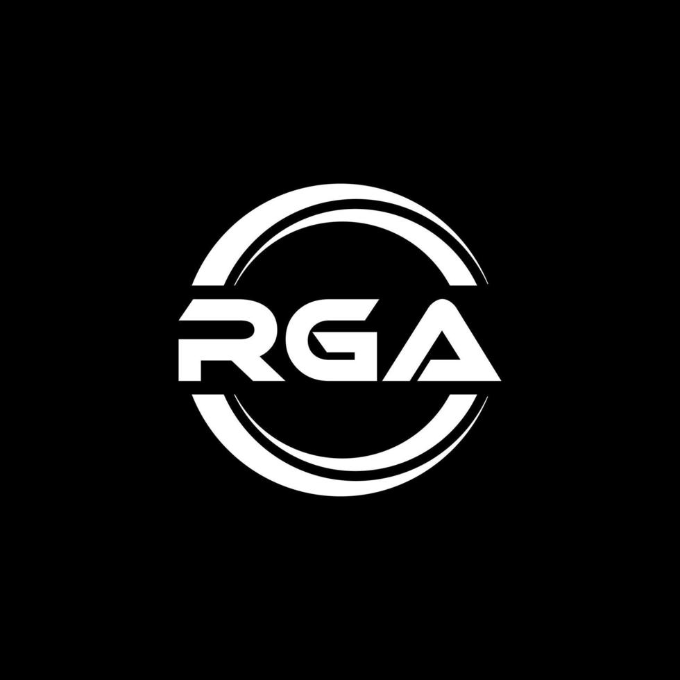 rga brief logo ontwerp in illustratie. vector logo, schoonschrift ontwerpen voor logo, poster, uitnodiging, enz.