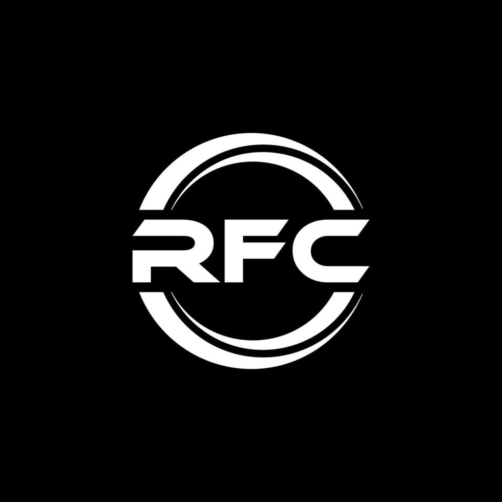 rfc brief logo ontwerp in illustratie. vector logo, schoonschrift ontwerpen voor logo, poster, uitnodiging, enz.