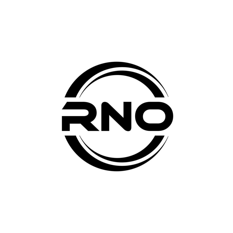 rno brief logo ontwerp in illustratie. vector logo, schoonschrift ontwerpen voor logo, poster, uitnodiging, enz.