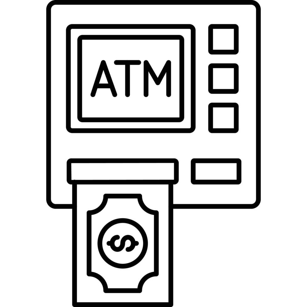 Geldautomaat welke kan gemakkelijk Bewerk of aanpassen vector