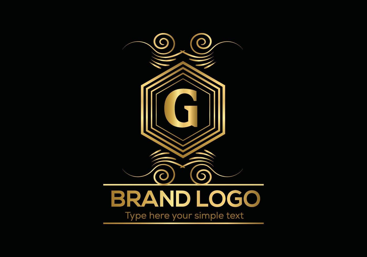 eerste brief luxe logo sjabloon in vector kunst