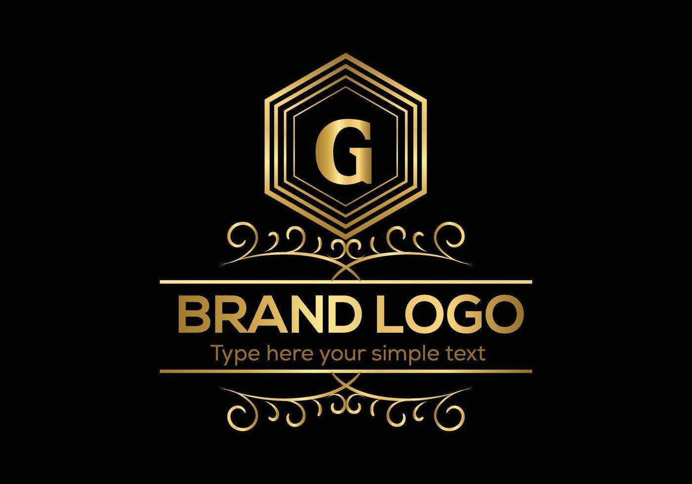 eerste brief luxe logo sjabloon in vector kunst