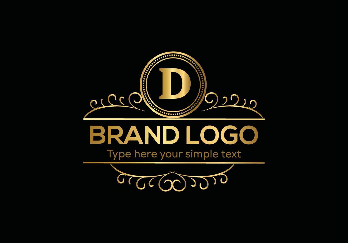 eerste brief luxe logo sjabloon in vector kunst