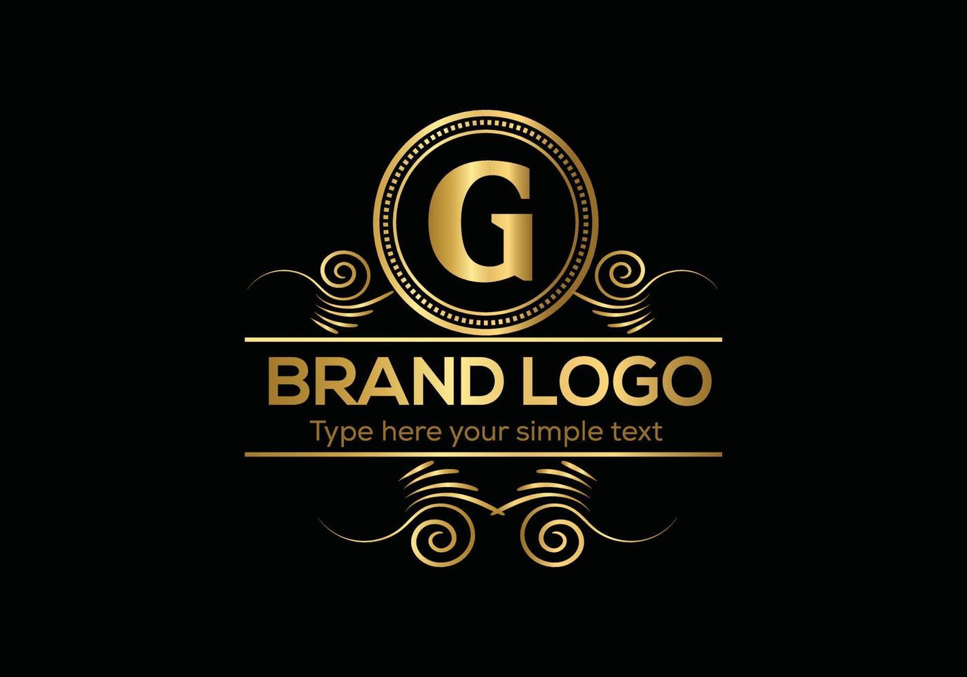 eerste brief luxe logo sjabloon in vector kunst