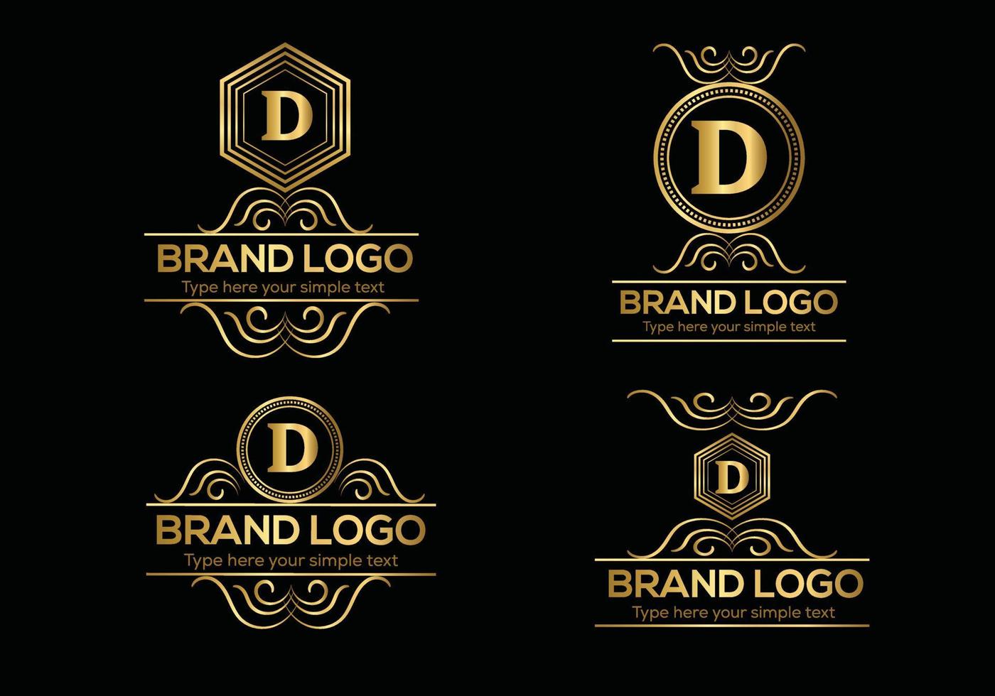 eerste brief luxe logo sjabloon in vector kunst