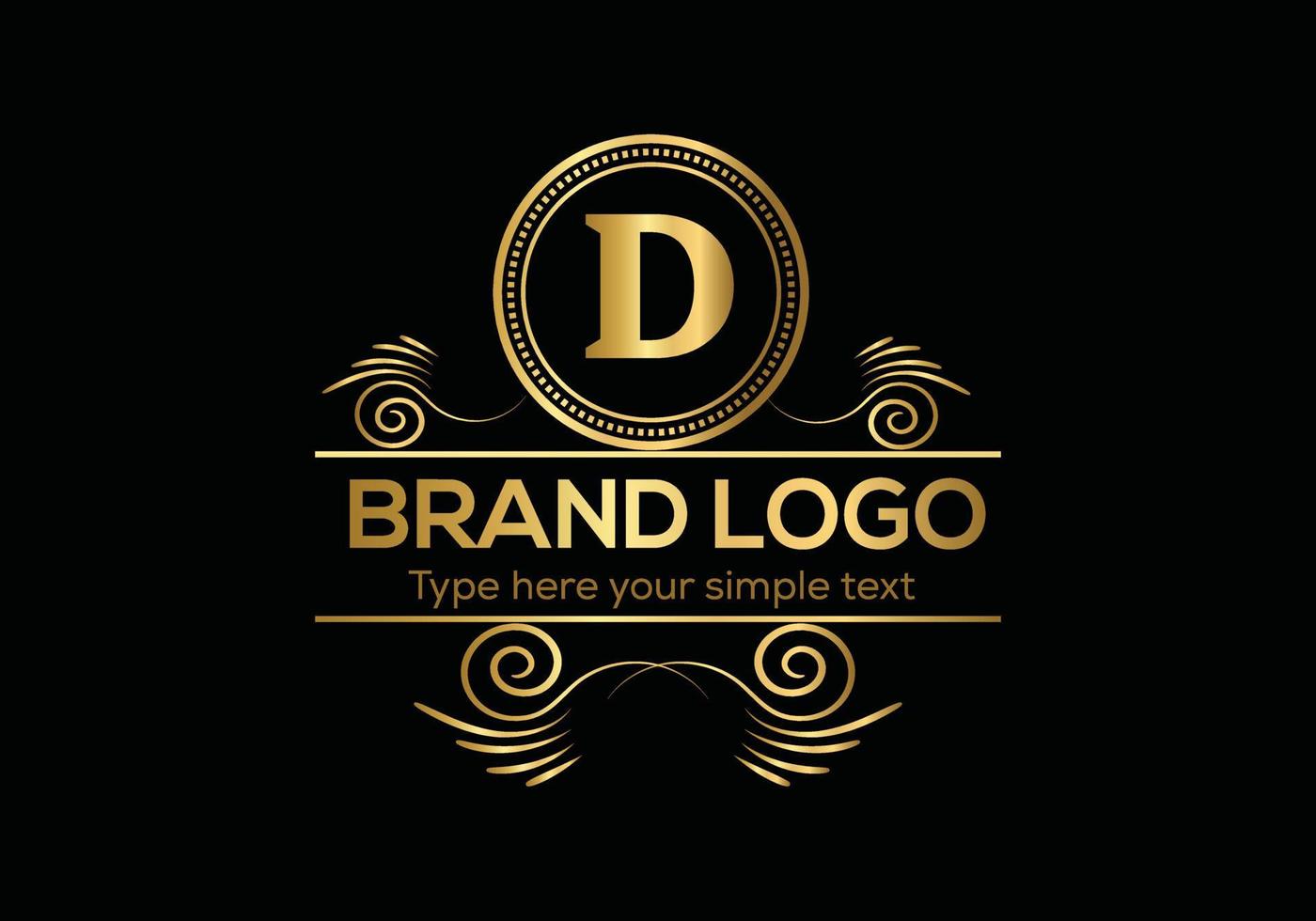 eerste brief luxe logo sjabloon in vector kunst