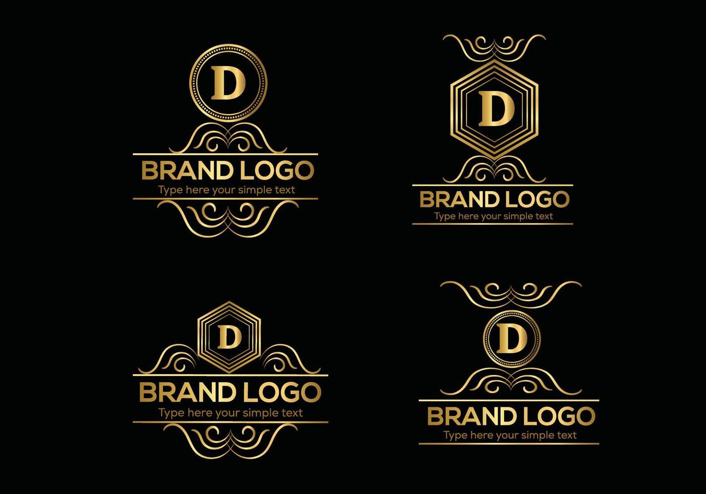 eerste brief luxe logo sjabloon in vector kunst