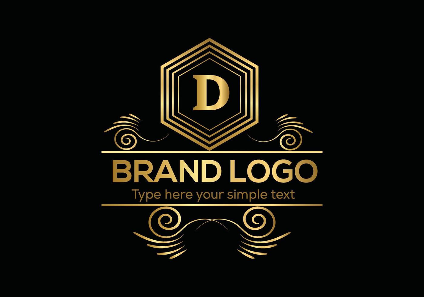 eerste brief luxe logo sjabloon in vector kunst