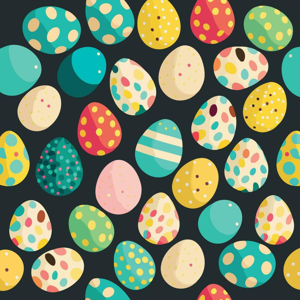ood themed verzameling van Pasen eieren net zo patroon achtergrond vector