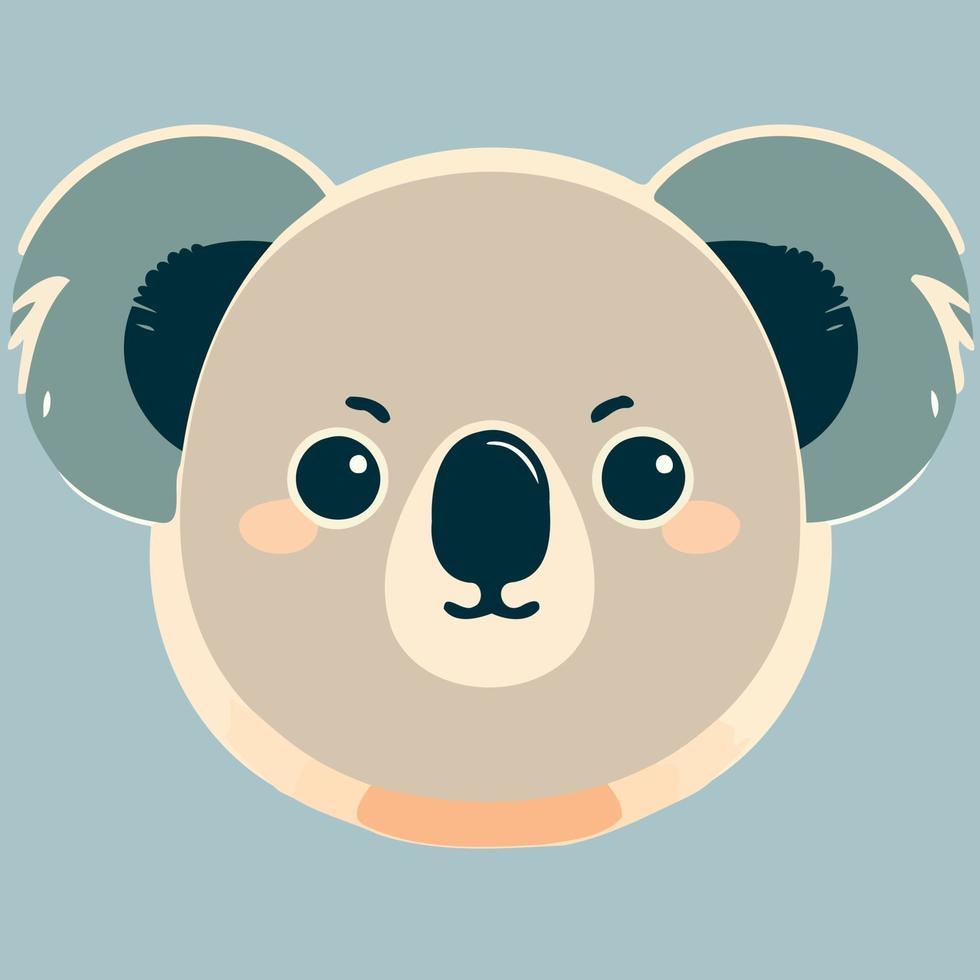 gemeenschappelijk koala herbivoor zoogdier dier gezicht vector