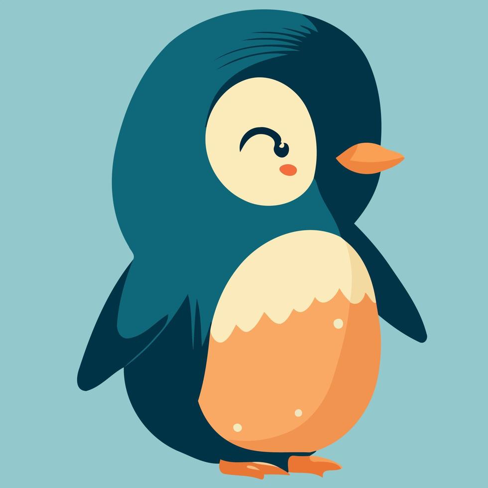 dier vogel schattig gemeenschappelijk pinguïn vector