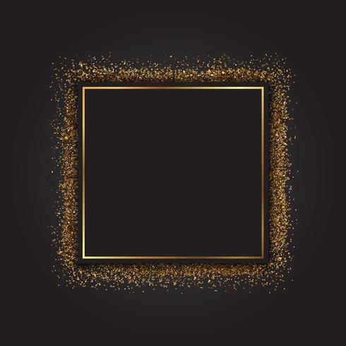 Gouden glitter frame vector