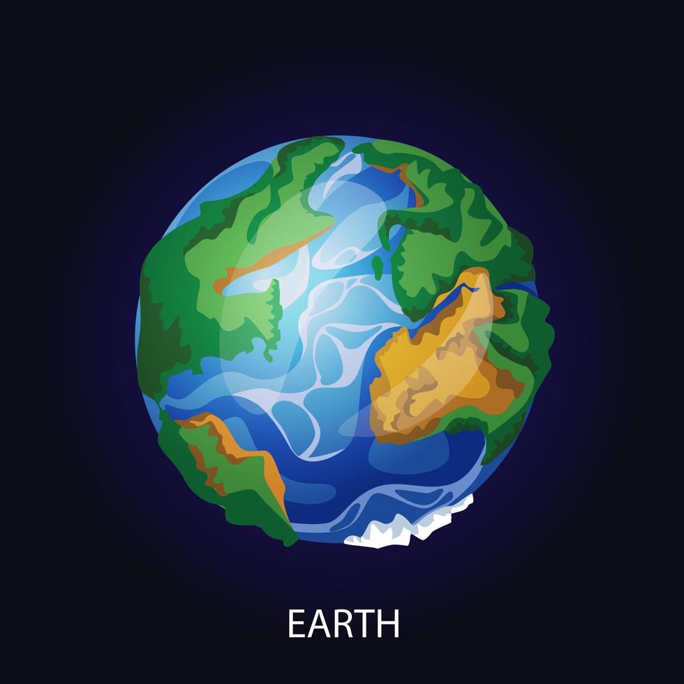 planeet aarde tekenfilm vector illustratie