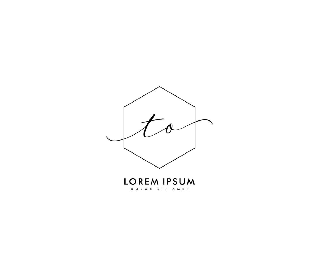 eerste brief naar vrouwelijk logo schoonheid monogram en elegant logo ontwerp, handschrift logo van eerste handtekening, bruiloft, mode, bloemen en botanisch met creatief sjabloon vector