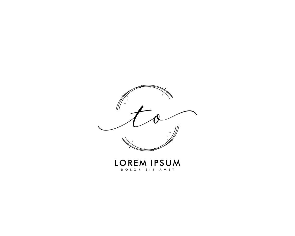 eerste brief naar vrouwelijk logo schoonheid monogram en elegant logo ontwerp, handschrift logo van eerste handtekening, bruiloft, mode, bloemen en botanisch met creatief sjabloon vector