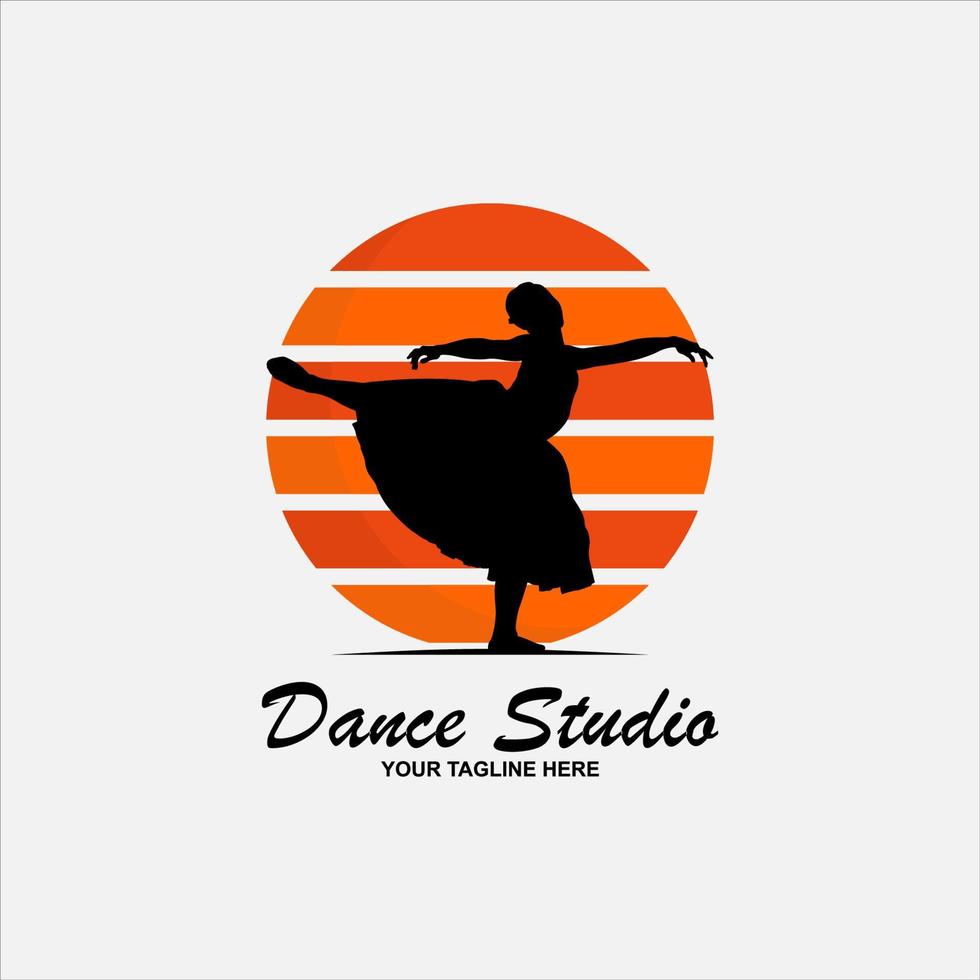 logo voor een ballet of dans studio. vector