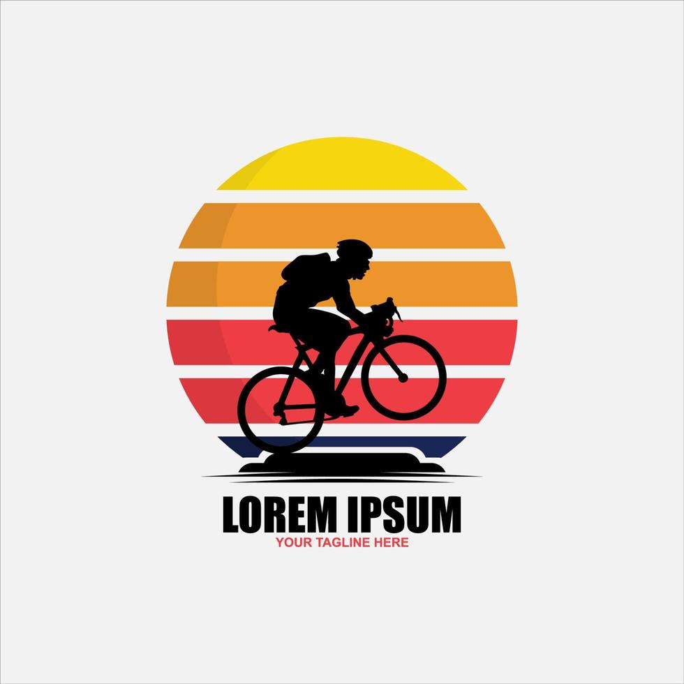 berg fiets logo ontwerp vector sjabloon