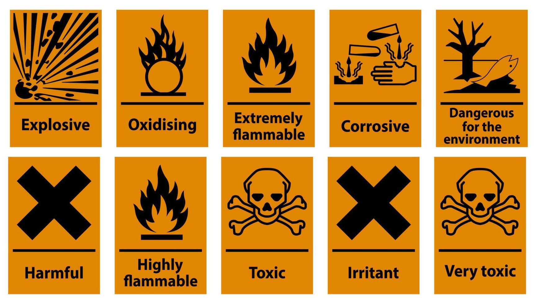 symbool gevaarlijk giftig waarschuwing teken, chemisch risico teken vector