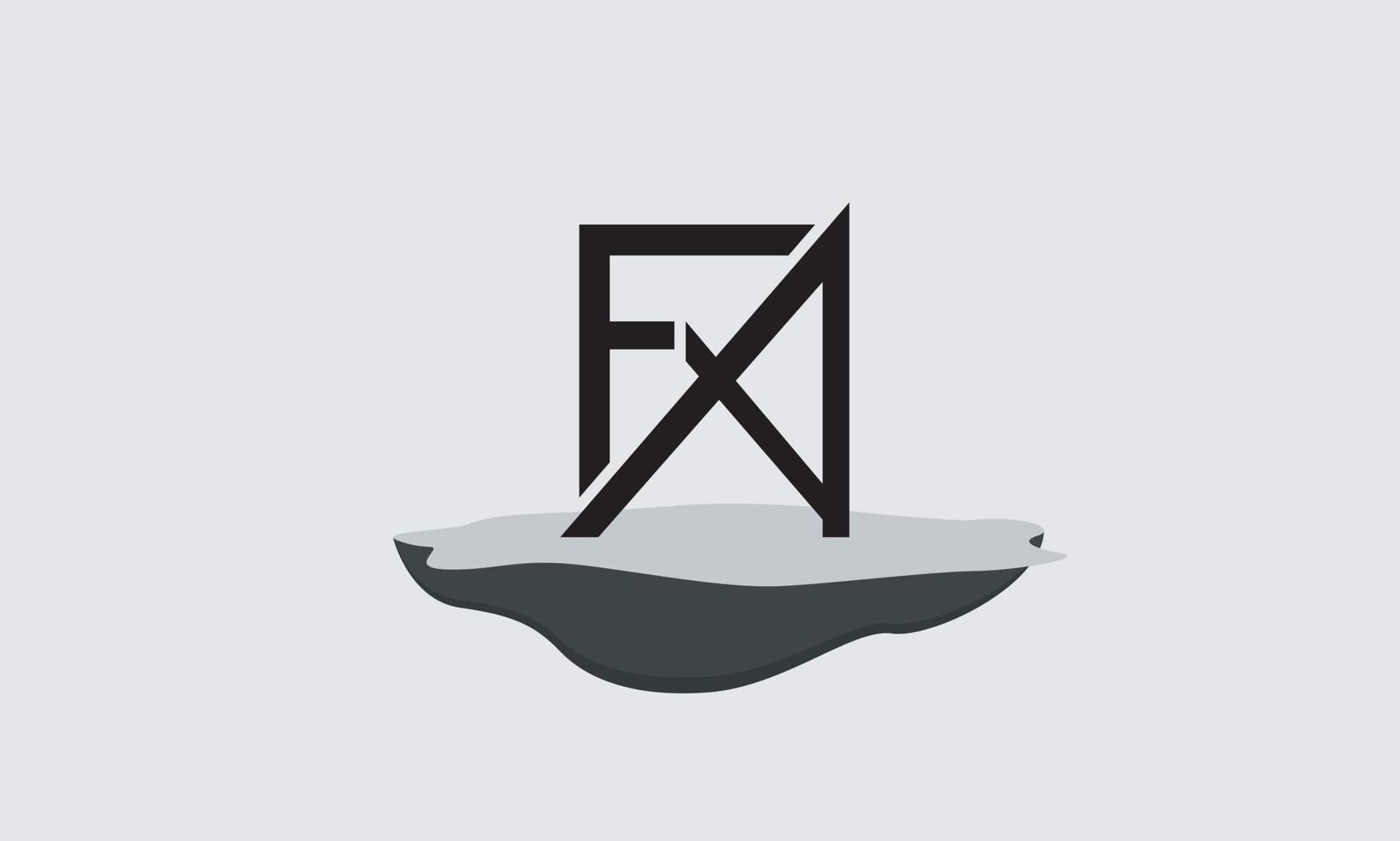 alfabet letters initialen monogram logo fa, af, f en a vector
