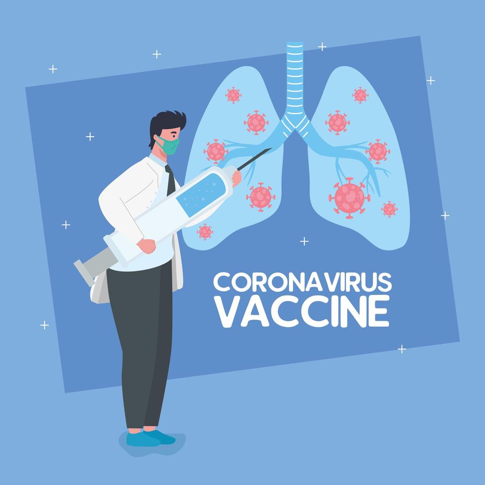 medisch vaccinonderzoek voor coronavirus vector