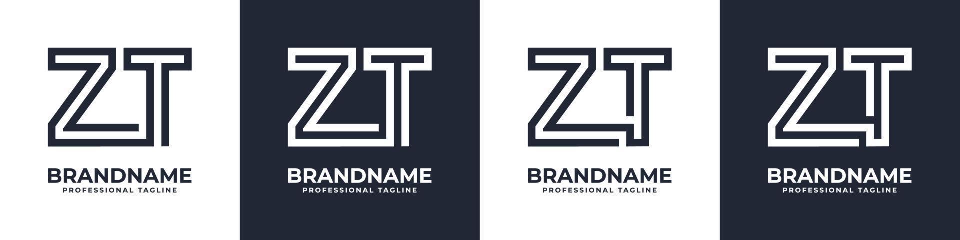 gemakkelijk zt monogram logo, geschikt voor ieder bedrijf met zt of tz voorletter. vector