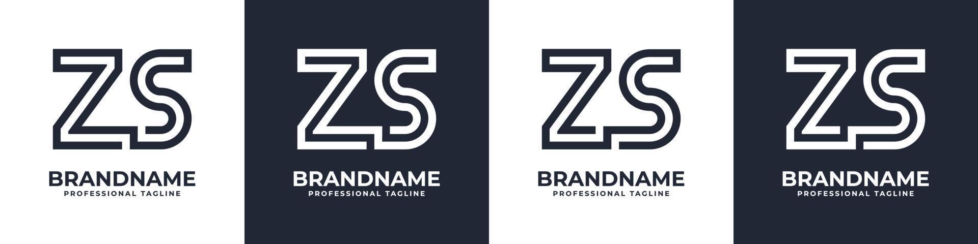 gemakkelijk zs monogram logo, geschikt voor ieder bedrijf met zs of sz voorletter. vector