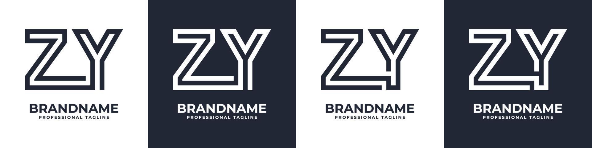gemakkelijk zy monogram logo, geschikt voor ieder bedrijf met zy of yz voorletter. vector