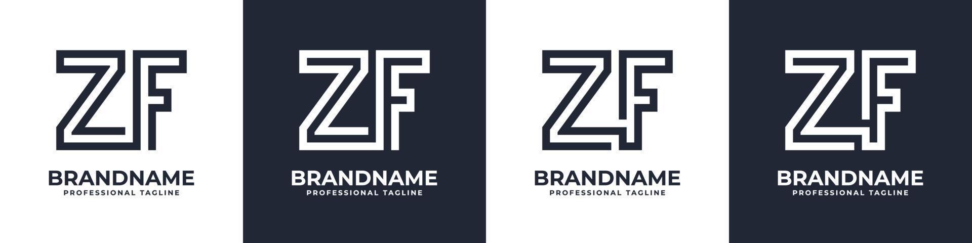 gemakkelijk zf monogram logo, geschikt voor ieder bedrijf met zf of fz voorletter. vector