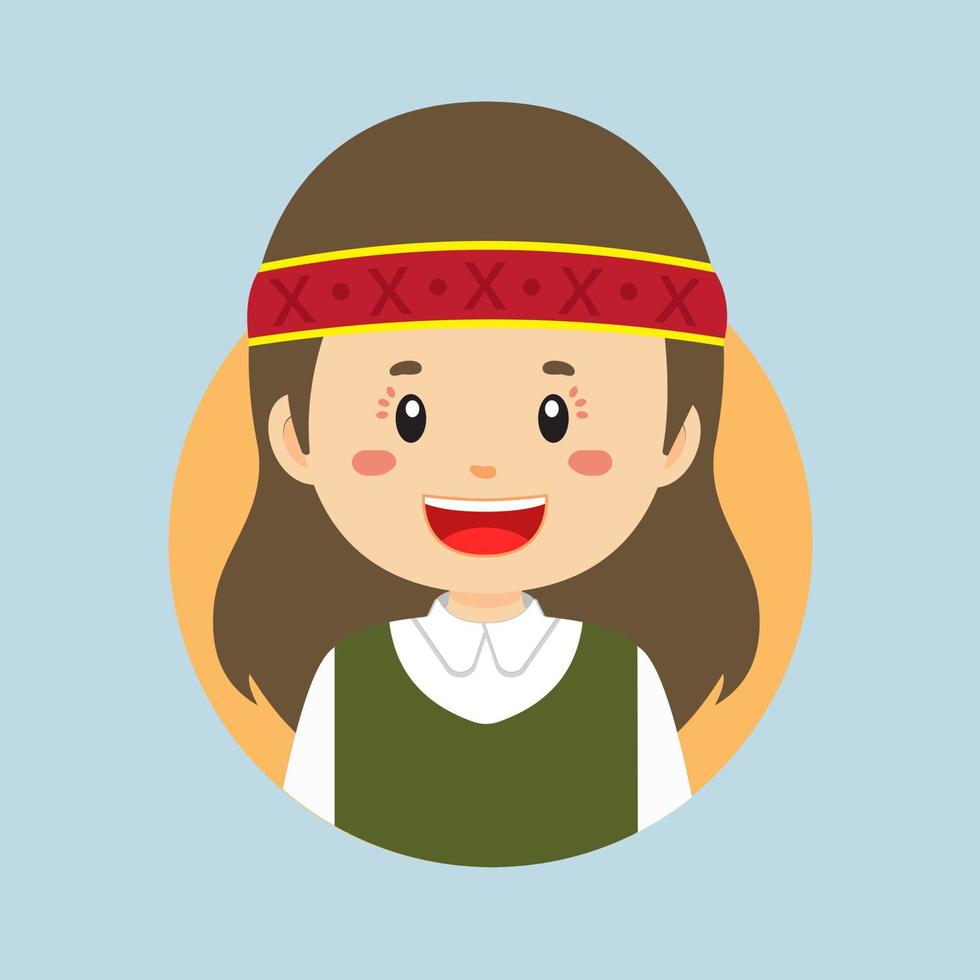avatar van een Lets karakter vector