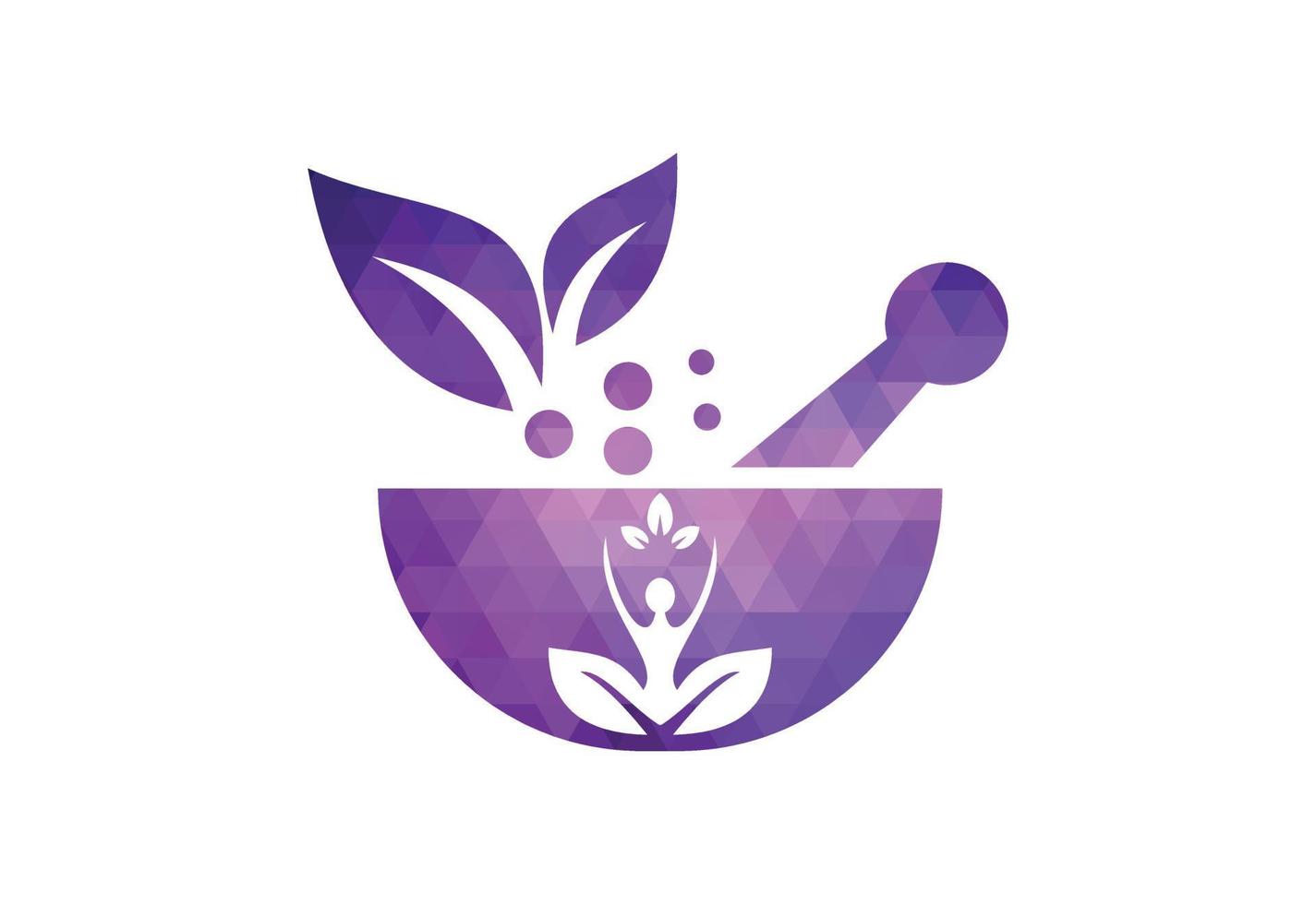 laag poly medisch Gezondheid zorg centrum ayurvedisch logo ontwerp, vector illustratie