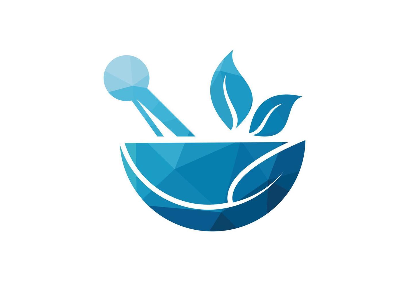 laag poly medisch Gezondheid zorg centrum ayurvedisch logo ontwerp, vector illustratie