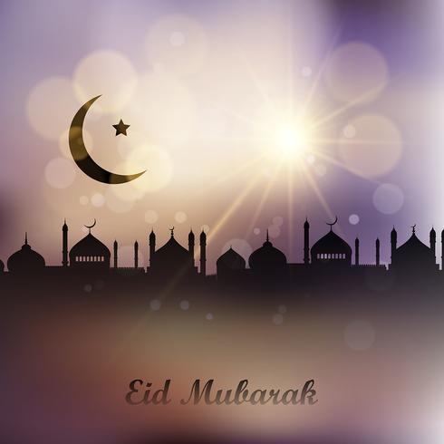 Eid Mubarak achtergrond vector