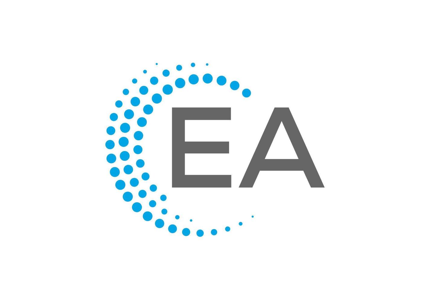 aanvankelijk ae-ea brief logo ontwerp, vector illustratie