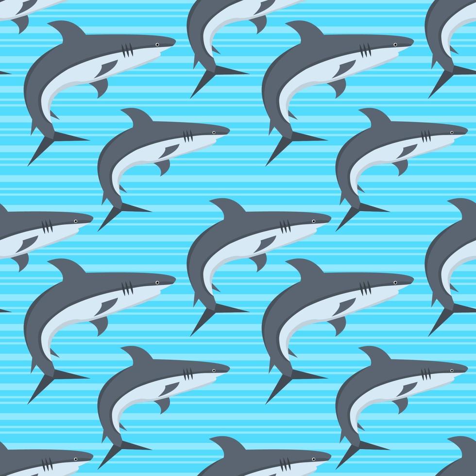 haai vis naadloze patroon illustratie vector