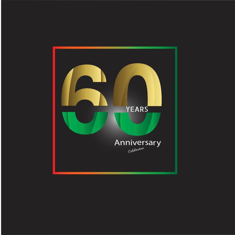 jaar gouden jubileum viering logo, geïsoleerd op zwarte achtergrond vector