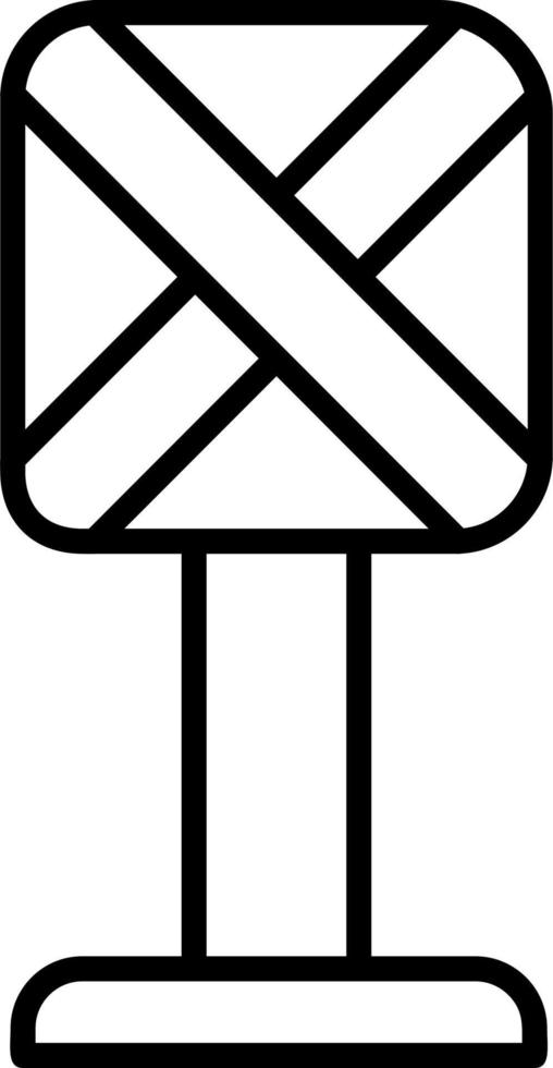 spoorweg kruispunt vector icoon